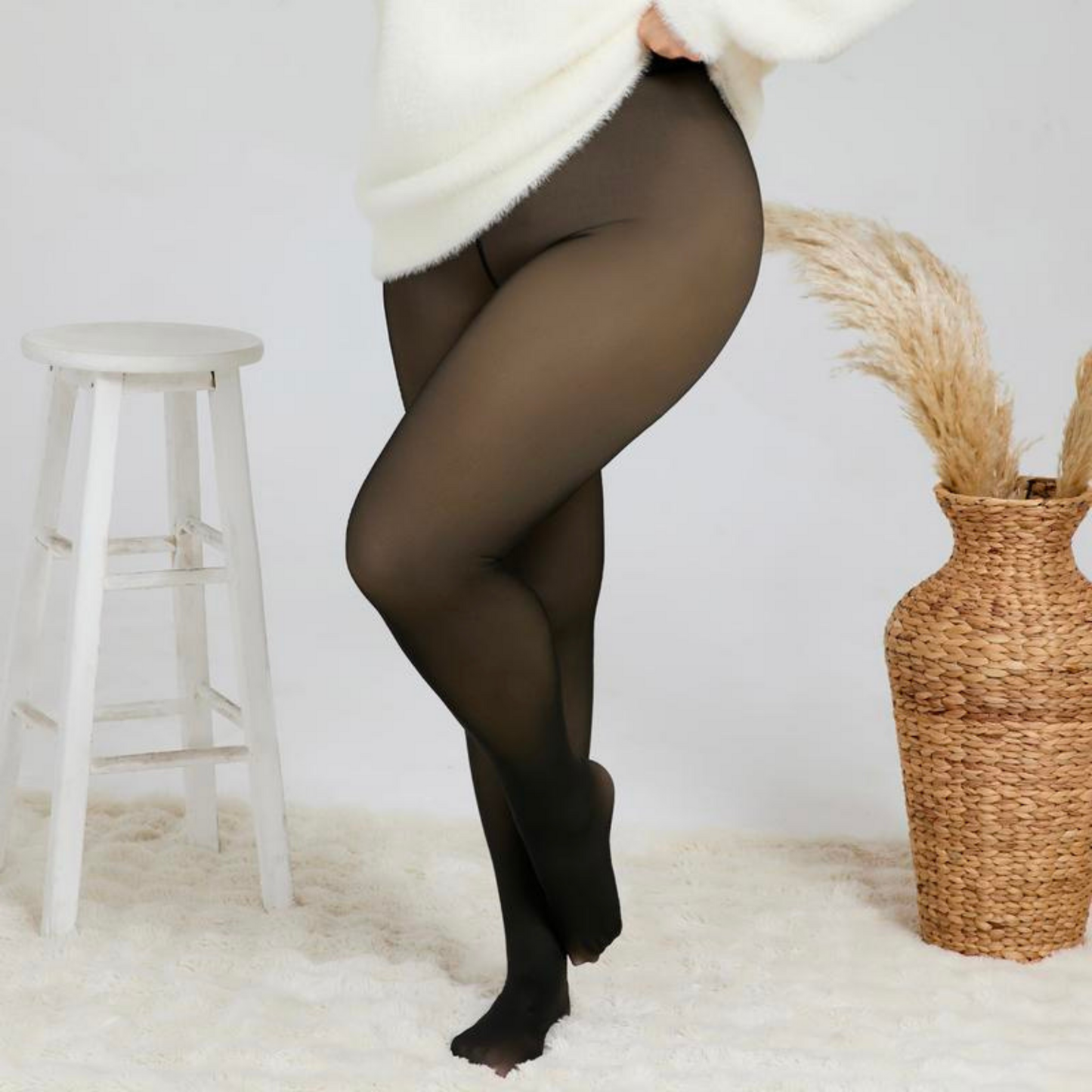Qotton Chic Fur Tights